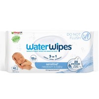 WaterWipes Baby Wipes 0m+, 60 Τεμάχια - Άοσμα Μωρομάντηλα Καθαρισμού με 99.9% Νερό & 0.01% Εκχύλισμα από Σπόρους Γρκέιπφρουτ