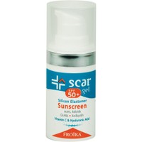 Froika Scar Silicon Spf50+ Elastomer Sunscreen Gel 15ml - Τζελ Σιλικόνης με Αντηλιακή Προστασία για Ουλές, Ακμή & Εγκαύματα