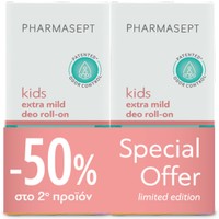 Pharmasept Πακέτο Προσφοράς Kids Extra Mild Deo Roll on 2x50ml - Εξαιρετικά Απαλό Αποσμητικό για Παιδιά & Εφήβους