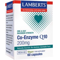 Lamberts Co-Enzyme Q10 200mg, 60caps - Συμπλήρωμα Διατροφής για την ενίσχυση Παραγωγής Ενέργειας σε Κυτταρικό Επίπεδο με Αντιοξειδωτικές Ιδιότητες