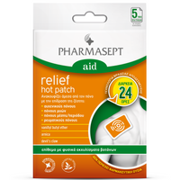 Pharmasept Aid Relief Hot Patch Επίθεμα που Ανακουφίζει Άμεσα από τον Πόνο με την Επίδραση της Ζέστης 5 Patch