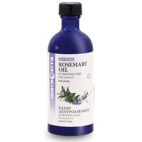 Macrovita Rosemary Oil with Vitamins E + C + F 100ml - Έλαιο Δεντρολίβανου για Ενδυνάμωση της Τρίχας, Καταπολέμηση της Πιτυρίδας & της Ξηροδερμίας