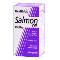 Health Aid Salmon Oil Freshwater 1000mg 60caps - Συμπλήρωμα Διατροφής Omega 3 Λιπαρών Οξέων από 100% Έλαιο Σολομού