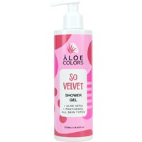 Aloe Colors So Velvet Shower Gel 250ml - Αφρόλουτρο για Θρέψη & Ενυδάτωση με Βιολογική Αλόη & Άρωμα Πούδρας