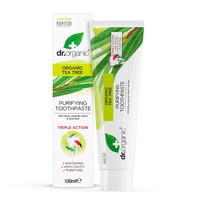 Dr Organic Organic Tea Tree Toothpaste 100ml - Οδοντόκρεμα με Βιολογικό Τεϊόδεντρο με Αντισηπτικές & Λευκαντικές Ιδιότητες