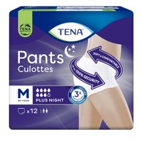 Tena Pants Plus Night Unisex 12 Τεμάχια - Medium 80-110cm - Απορροφητικά Εσώρουχα για Βαριά Μορφή Ακράτειας