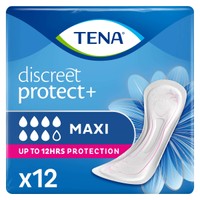 Tena Discreet Protect+ Maxi 12 Τεμάχια - Σερβιέτες για Βαριά Μορφή Ακράτειας