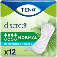 Tena Discreet Normal 12 Τεμάχια - Σερβιέτα για Μέτρια Μορφής Ακράτεια