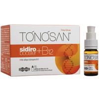 Tonosan Sidiro Booster + B12 Food Supplement with Raspberry Flavor 15x7ml - Συμπλήρωμα Διατροφής σε Πόσιμο Διάλυμα με Σίδηρο & Β12 για την Ενίσχυση του Ανοσοποιητικού & την Μείωση της Κόπωσης, Γεύση Βατόμουρο