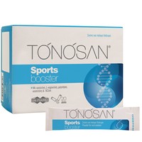 Tonosan Sports Booster Food Supplement with Citrus Flavor 20 Φακελίσκοι - Συμπλήρωμα Διατροφής με Κρεατίνη, L-καρνιτίνη, Μαγνήσιο, Ινοσιτόλη & BCAA για Άτομα που Προπονούνται Εντατικά, Γεύση Εσπεριδοειδών