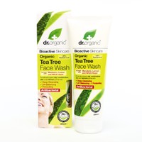 Dr Organic Tea Tree Face Wash 200ml - Υγρό Καθαριστικό Προσώπου με Βιολογικό Τεϊόδεντρο για Αντισηπτική & Καταπραϋντική Δράση
