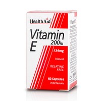 Health Aid Vitamin E 200iu 60caps - Συμπλήρωμα Διατροφής με Φυσική Βιταμίνη Ε