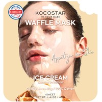 Kocostar Waffle Face Mask Ice Cream Soothe Irritation 1 Τεμάχιο, Κωδ 5605 - Εμποτισμένη Καταπραϋντική Μάσκα Προσώπου