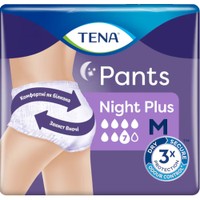 Tena Pants Plus Night Unisex 12 Τεμάχια - Medium 80-110cm - Απορροφητικά Εσώρουχα για Βαριά Μορφή Ακράτειας