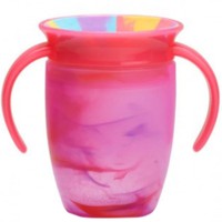Munchkin Miracle 360 Trainer Cup 6m+, 207ml - Tropical Swirl 2 - Εκπαιδευτικό Βρεφικό Ποτηράκι με Χερούλια που δε Στάζει