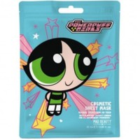 Mad Beauty Powerpuff Girls Super Cute Buttercup Face Mask 25ml - Υφασμάτινη Μάσκα Προσώπου για Λάμψη με Άρωμα Μήλο