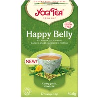 Yogi Tea Happy Belly 17 Teabags (17 Φακελάκια x 1,8g) - Ρόφημα Βοτάνων με Αρωματικά Μπαχαρικά για Ευεξία & Ηρεμία του Πεπτικού Συστήματος