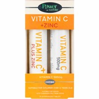 Power Health Promo Zinc + Vitamin C Stevia 20 Effer.Tabs & Δώρο Vitamin C 500mg 20 Effer.Tabs - Συμπλήρωμα Διατροφής Ενίσχυσης του Ανοσοποιητικού Συστήματος με Ψευδάργυρο & Βιταμίνη C
