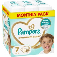 Pampers Premium Care Monthly Pack Νο7 (15+kg) 120 Τεμάχια - 