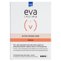 Eva Intima Period Active Oxygen Pads 18 Τεμάχια - Λεπτές Υπεραπορροφητικές Σερβιέτες με Ενισχυμένη Προστασία απο Οσμές & Μικρόβια