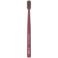 Curaprox CS 12460 Velvet Toothbrush 1 Τεμάχιο - Μπορντό / Γκρι - Οδοντόβουρτσα με Εξαιρετικά Απαλές & Πυκνές Ίνες Curen για Πολύ Ευαίσθητα Δόντια