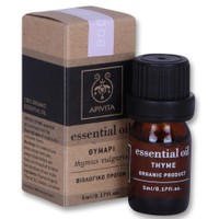 Apivita Essential Oil Thyme Θυμάρι 5ml - 100% Βιολογικό Αιθέριο Έλαιο με Θεραπευτικές Ιδιότητες