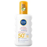 Nivea Sun Sensitive Immediate Protect Spf50+ Spray 200ml - Αντηλιακό Γαλάκτωμα Πολύ Υψηλής Προστασίας, σε Μορφή Spray για Πρόσωπο & Σώμα