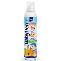 Intermed Babyderm Sunscreen 360° Cream Spray Spf50, 200ml - Αντηλιακή Κρέμα Προσώπου Σώματος σε Μορφή Spray 360° με Υαλουρονικό & Βιταμίνη Ε