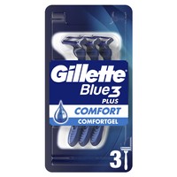 Gillette Blue3 Plus Comfort Disposable Razors 3 Τεμάχια - Ανδρικά Ξυραφάκια με 3 Λεπίδες για Βαθύ & Απαλό Ξύρισμα