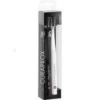 Curaprox Black is White & White is Black Οδοντόβουρτσα για Λευκά Δόντια 2 Τεμάχια