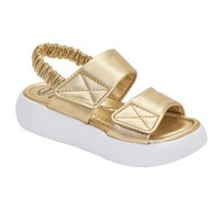 Scholl Shoes Boca 2 Straps Platinum MF300111075, 1 Ζευγάρι - Γυναικεία Καλοκαιρινά Ανατομικά Παπούτσια σε Χρυσό Χρώμα, Χαρίζουν Σωστή Στάση & Φυσικό Χωρίς Πόνο Βάδισμα