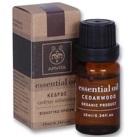 Apivita Essential Oil Cedarwood Κέδρος 10ml - 100% Βιολογικό Αιθέριο Έλαιο με Αναζοωγονητικές και Καταπραϋντικές  Ιδιότητες