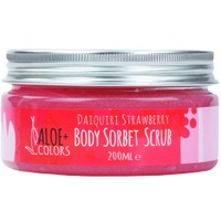Aloe+ Colors Daiquiri Strawberry Body Sorbet Scrub 200ml - Απολεπιστικό Σώματος με Βιολογική Αλόη & Άρωμα Κοκτέιλ Daiquiri Φράουλα