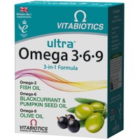 Vitabiotics Ultra Omega 3-6-9 3in1 Formula High Purity 60caps - Συμπλήρωμα Διατροφής με Ειδικά Επιλεγμένα Έλαια που Λειτουργεί ως Πλούσια Πηγή των Απαραίτητων Λιπαρών Οξέων