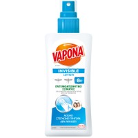 Vapona Invisible Lotion Body Repellent 100ml - ​​​​​​​Άοσμο Εντομοαπωθητικό Spray Προσώπου, Σώματος για Κουνούπια, Μύγες & Τσιμπούρια