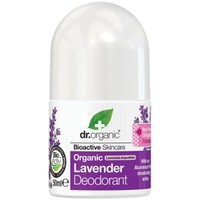 Dr Organic Lavender Deodorant 50ml - Αντιβακτηριδιακό Κρεμώδες Αποσμητικό σε Μορφή Roll-On με Βάση τη Βιολογική Λεβάντα