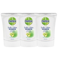Dettol Πακέτο Προσφοράς No-Touch Refill 3x250ml - Ανταλλακτικό, Αντιβακτηριδιακό, Υγρό Κρεμοσάπουνο με Aloe Vera & Vitamin E