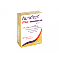 Health Aid Nurideen Plus 60tabs - Συμπλήρωμα Διατροφής με Θαλάσσιο Κολλαγόνο, Υαλουρονικό Οξύ, Πυρίτιο & Αντιοξειδωτικά για το Δέρμα