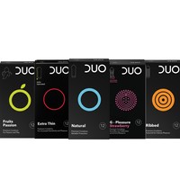 Σετ Duo Fruits Passion, Extra Thin, Natural, G-Pleasure Strawberry, Ribbed 5x12 Τεμάχια - Συλλογή Προφυλακτικών σε Ειδική Τιμή