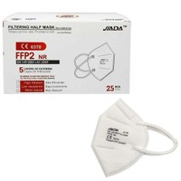 Jiada Non Medical 5ply Mask FFP2 NR White, 25 Τεμάχια - Μάσκα Προστασίας με Μεταλλικό Έλασμα μιας Χρήσης σε Λευκό Χρώμα