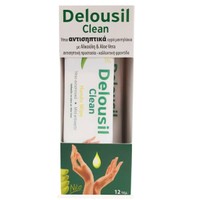 Delousil Clean Hand Wipes 12 Τεμάχια - Ήπια Αντισηπτικά Υγρά Μαντηλάκια Χεριών με Αλόη & Αλκοόλη