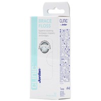 Jordan Clinic Brace Floss 50 Τεμάχια - Ανθεκτικό Οδοντικό Νήμα με Άκαμπτα Άκρα, Ιδανικό για Σιδεράκια, Εμφυτεύματα & Γέφυρες