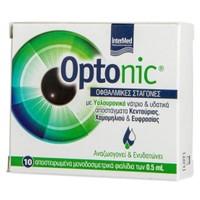 Intermed Optonic 10x0.5ml - Οφθαλμικές Σταγόνες για Ενυδάτωση, Λίπανση, Επούλωση & Ανακούφιση των Οφθαλμών με Υαλουρονικό 0ξύ
