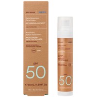 Korres Red Grape Daily Sunscreen Antiageing & Antispot Spf50, 50ml - Αντηλιακή Κρέμα Προσώπου, Ελαφριάς Υφής, Υψηλής Προστασίας Κατά των Ρυτίδων & των Πανάδων