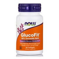 Now Foods GlucoFit® 18% Corosolic Acid Συμπλήρωμα Διατροφής,Υποστηρίζει τα Επίπεδα Σακχάρου στο Αίμα & το Μεταβολισμό 60Softgels
