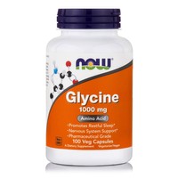Now Foods Glycine 1000mg Συμπλήρωμα Διατροφής που Συμβάλει στην Παραγωγή Ενέργειας στον Οργανισμό 100veg.caps