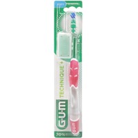 Gum Technique+ Soft Toothbrush with Medium Head Φούξια 1 Τεμάχιο, Κωδ 490 - Χειροκίνητη Οδοντόβουρτσα με Μαλακές Ίνες