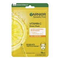 Garnier Skin Active Vitamin C Super Hydrating & Brightening Sheet Mask 28gr - Υφασμάτινη Μάσκα με Βιταμίνη C για Εντατική Ενυδάτωση & Λάμψη