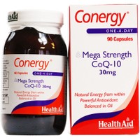 Health Aid Conergy CoQ10 30mg 90caps - Συμπλήρωμα Διατροφής Απελευθέρωσης Ενέργειας με Αντιοξειδωτικές Ιδιότητες