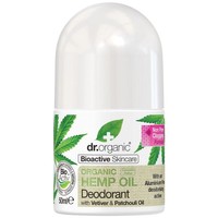 Dr Organic Hemp Oil Deodorant 50ml - Φυσικό Αποσμητικό Roll-on με Έλαιο Βετιβέριας & Πατσουλί